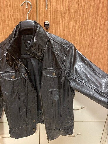 40 Beden siyah Renk vintage deri ceket