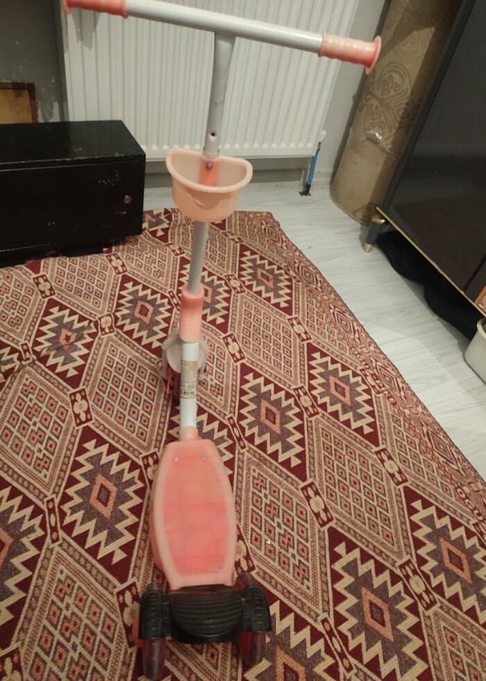 Pembe Çocuk Bisikleti Scoter - Görsel 3