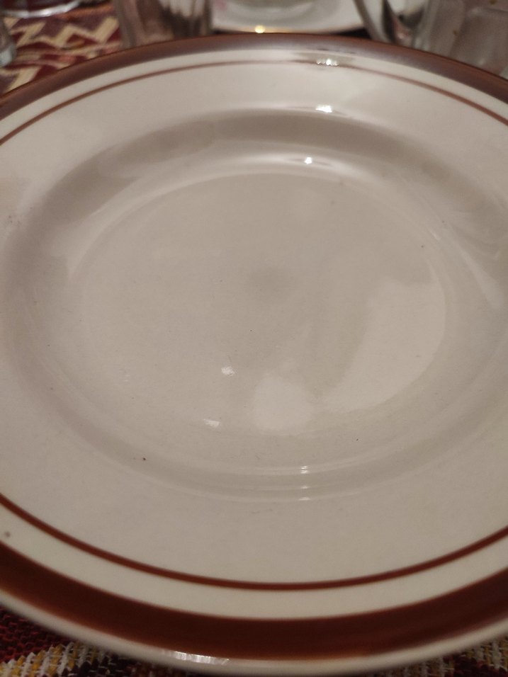 Kahverengi Çizgili yemek tabagi - Görsel 2