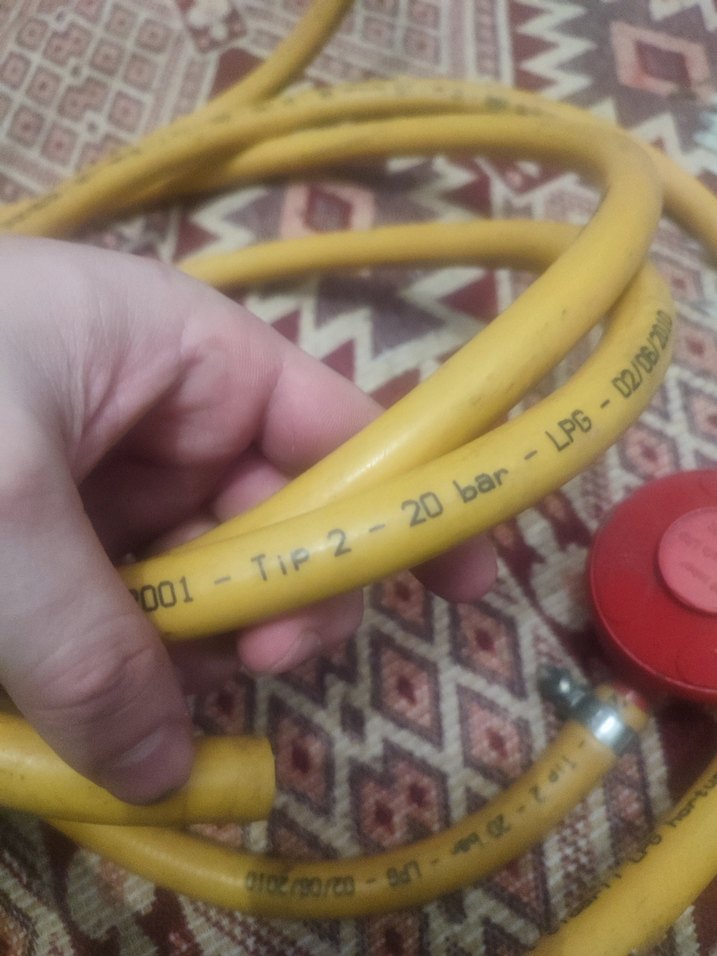 Sarı Gaz Hortumu ve Regülatör - Görsel 2