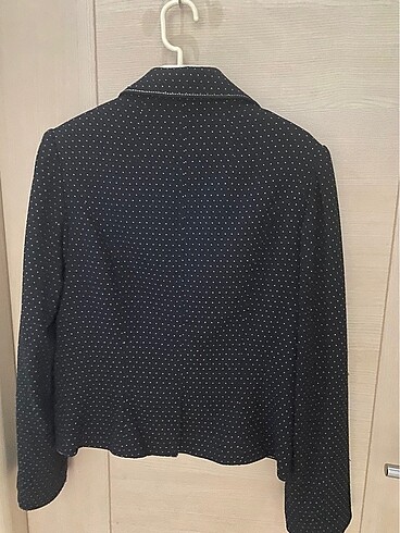 Polin marka puantiyeli siyah ceket - Görsel 4