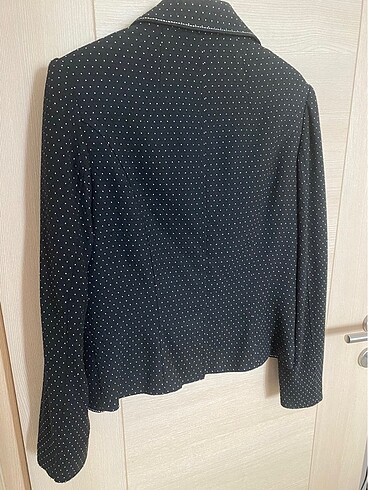 Polin marka puantiyeli siyah ceket - Görsel 5