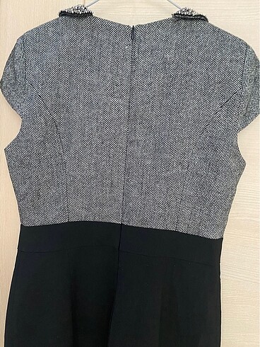 42 beden yaka detaylı elbise - Görsel 5