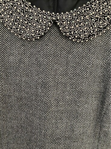 42 beden yaka detaylı elbise - Görsel 4