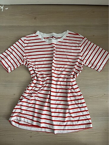cizgili oversize tisort