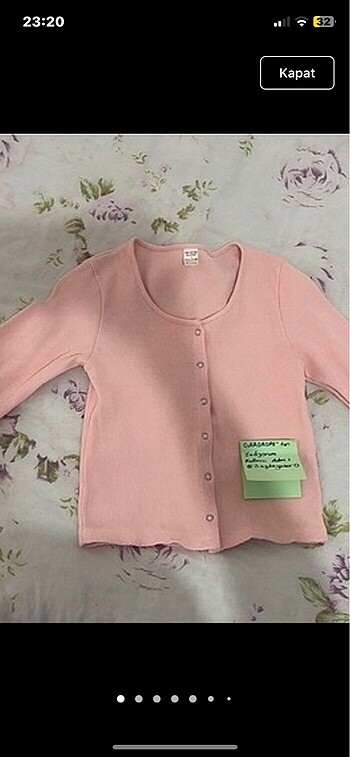 Vintage pembe hırka