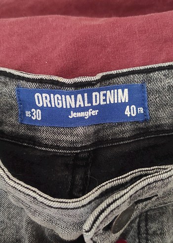 Jennifer Fisher Gri Tie-Dye Desenli Kadın Denim Jean
