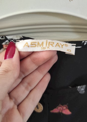 Uzun Kollu Siyah Çiçek Desenli Elbisesi - Görsel 7