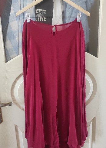 Bordo Uzun Kollu Salaş Tunik - Görsel 6