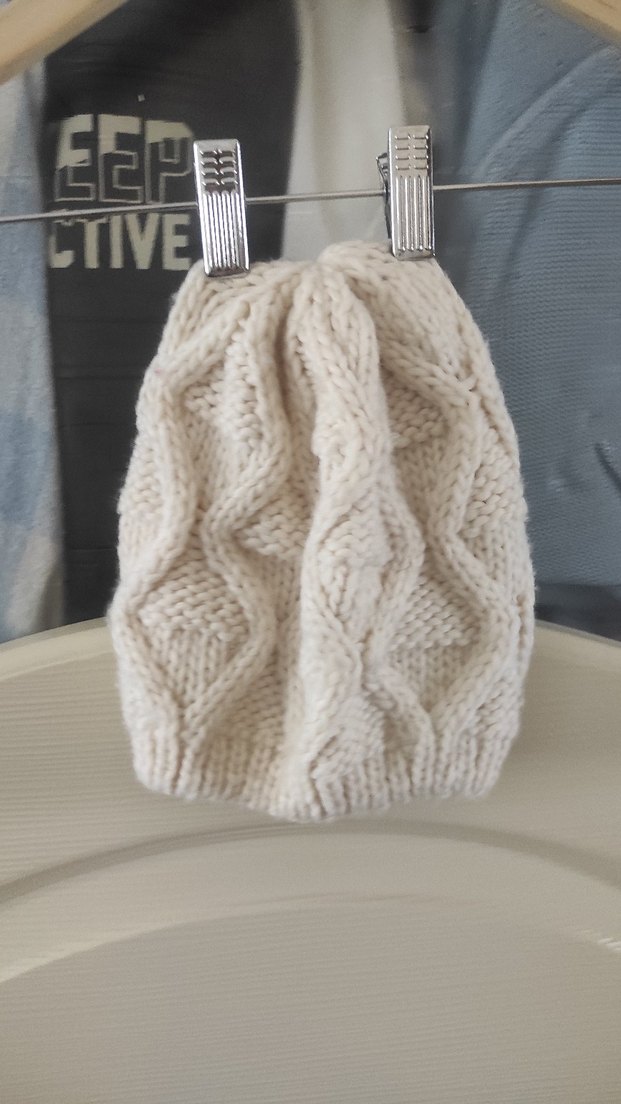 Kadın Bohem Örgü Bere - Beyaz - Görsel 3