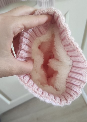 Pembe Örgü Kadın Triko Kazak (isteyene bere ile beraber vericem) - Görsel 11