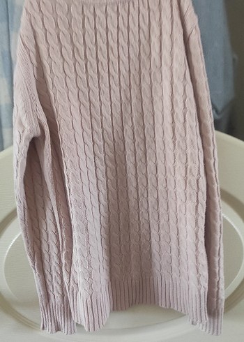 Pembe Örgü Kadın Triko Kazak (isteyene bere ile beraber vericem) - Görsel 7