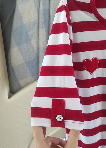 Kırmızı Çizgili Tunik - Görsel 5