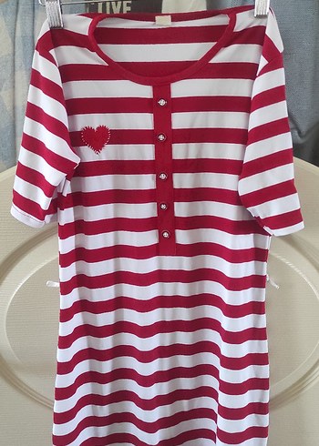 Kırmızı Çizgili Tunik - Görsel 2