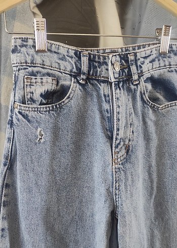 Mavi Loose Fit Midi Denim Kadın Pantolon - Görsel 2