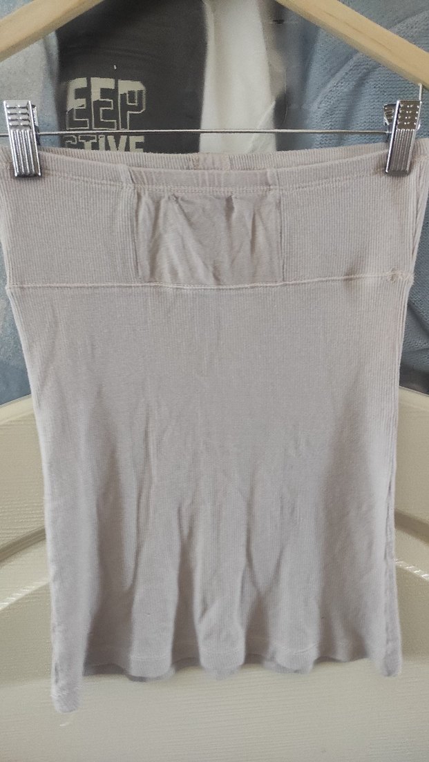 Düğmeli Bej Straplez Kadın Atlet - Görsel 4