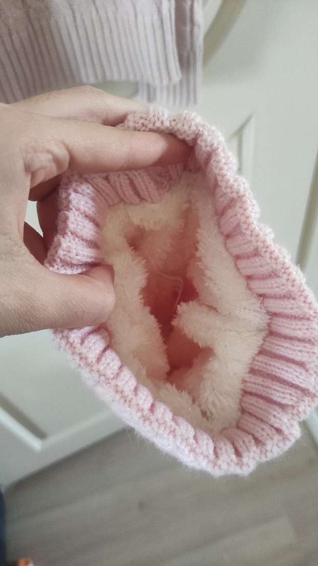 Pembe Örgü Kadın Bere (isteyene kazak ile beraber veriyorum) - Görsel 5