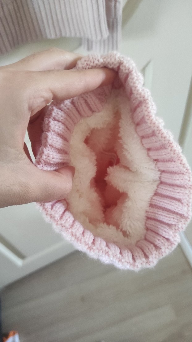 Pembe Örgü Kadın Bere (isteyene kazak ile beraber veriyorum) - Görsel 4