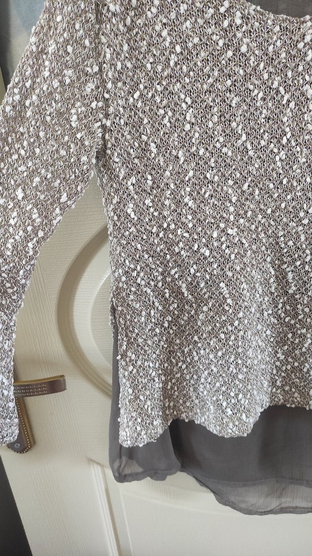 Gri Örgü Kadın Kazak Uzun Kollu - Görsel 5