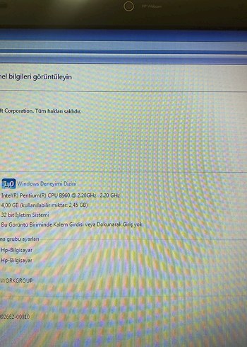 Beden Gri HP Dizüstü Bilgisayar