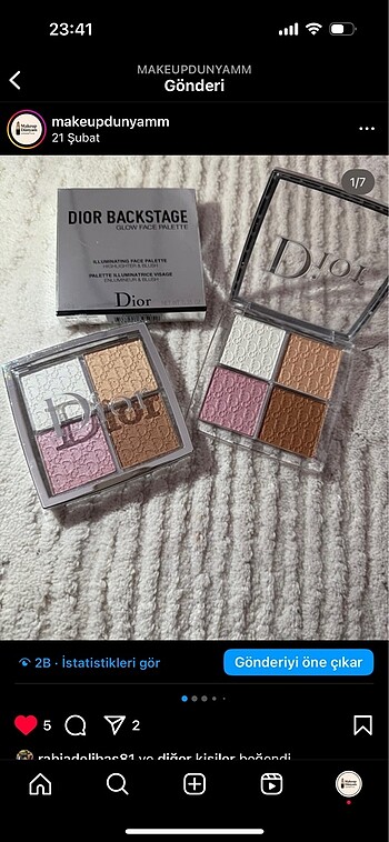Dior 4lü yüz paleti
