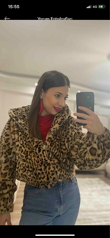 Leopar Peluş Ceket