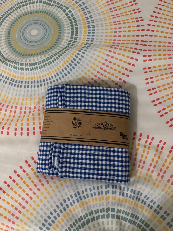 Mavi Kareli Masa Örtüsü - Görsel 3