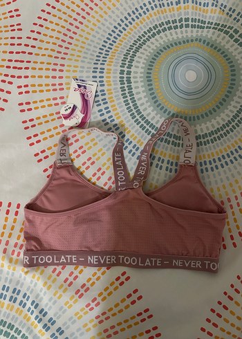 Pembe Baskılı Spor Sütyeni - Görsel 2