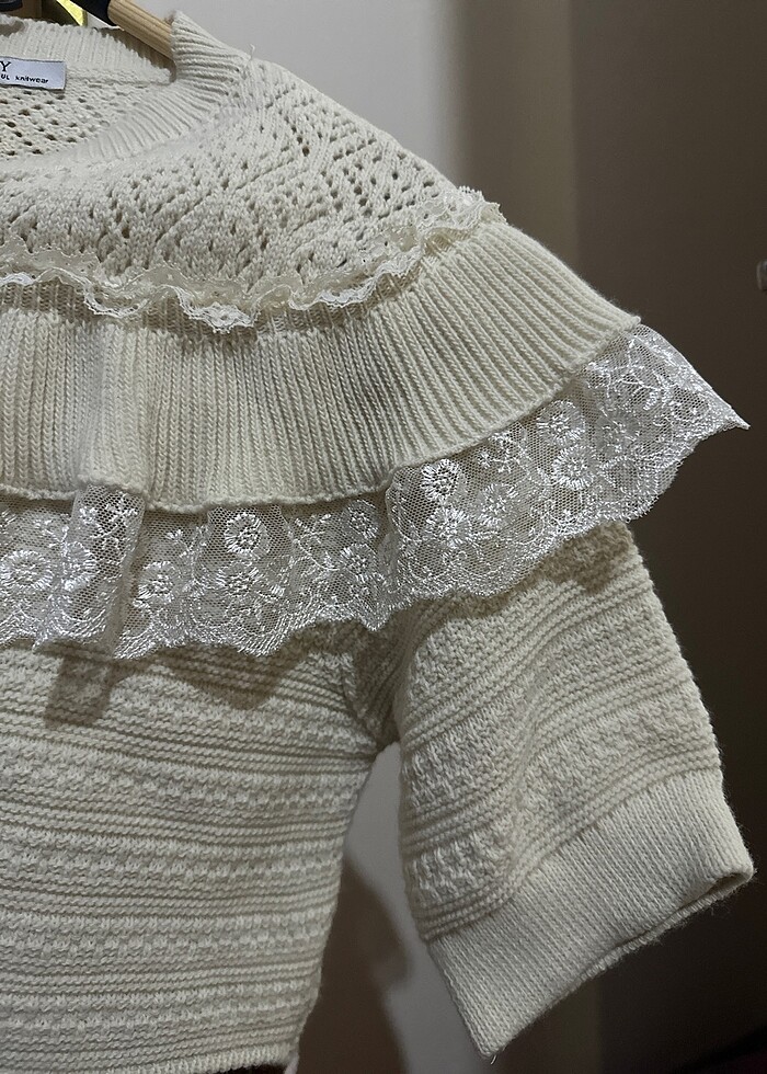 Triko crop yelek - Görsel 4