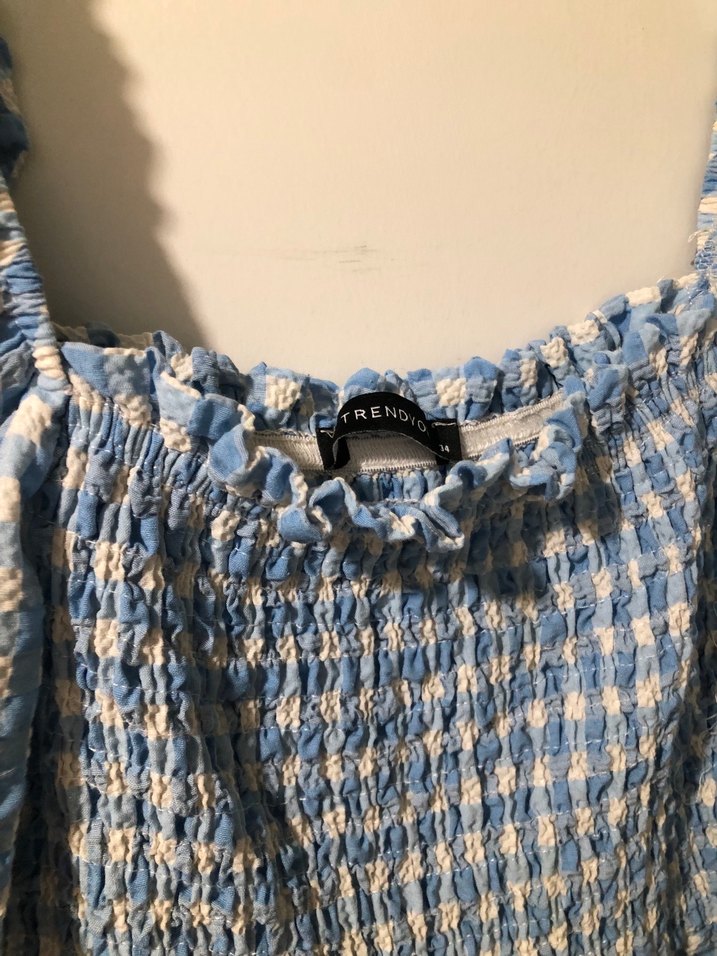 Mavi Uzun Kollu Bohem Günlük Elbise - Görsel 2