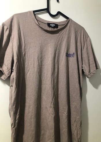 Bej Erkek Keten Kısa Kollu Tişört - Görsel 4