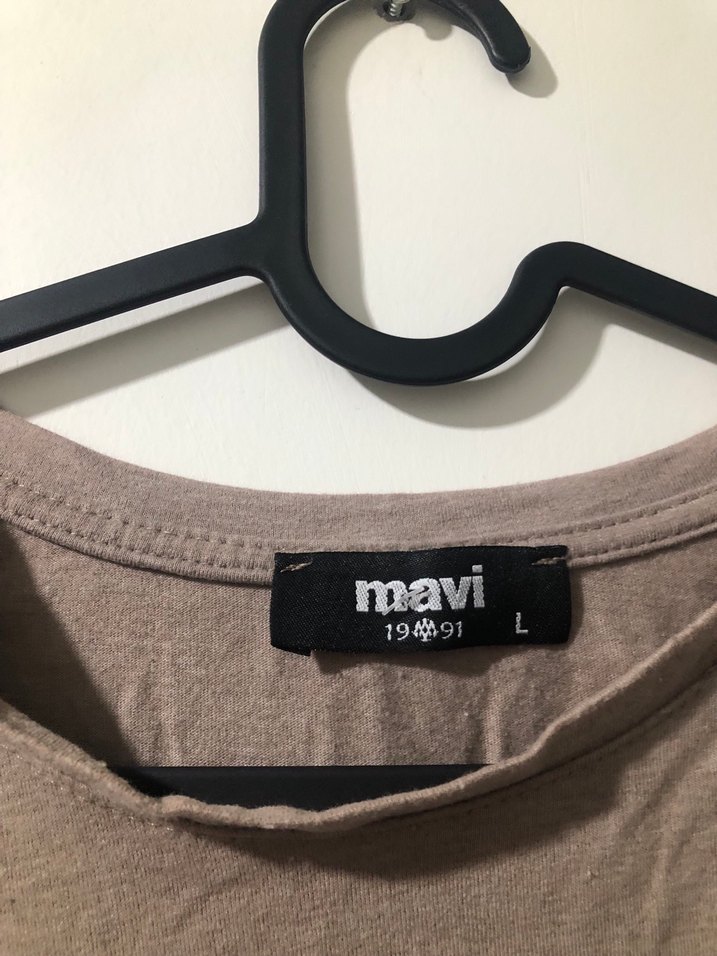 Bej Erkek Keten Kısa Kollu Tişört - Görsel 3