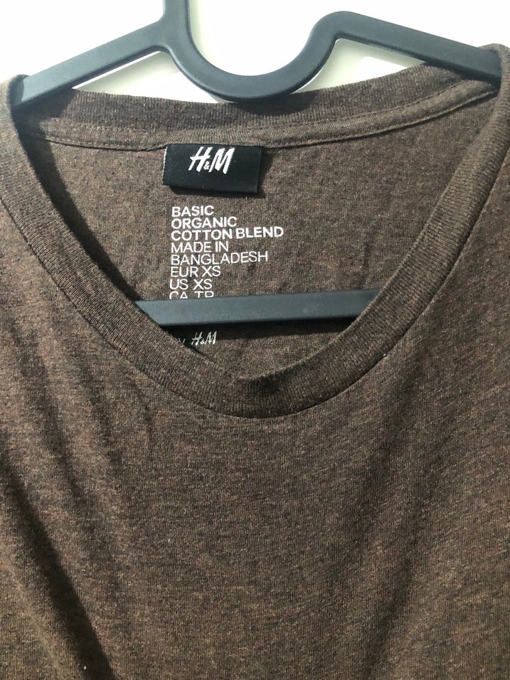 Erkek Kahverengi Kısa Kollu Basic Tişört - Görsel 2