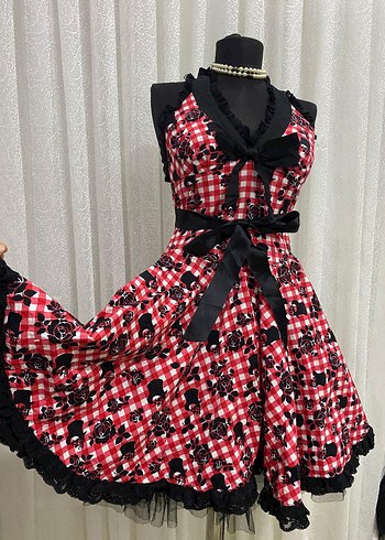 Hell Bunny Gotik elbise - Görsel 2