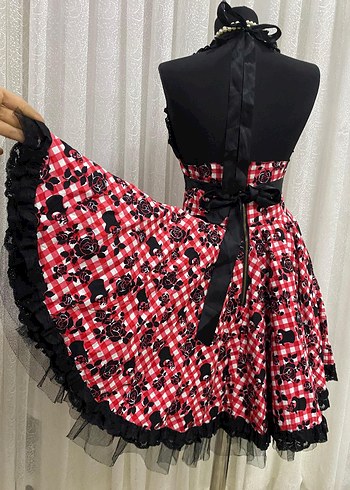 Hell Bunny Gotik elbise - Görsel 7