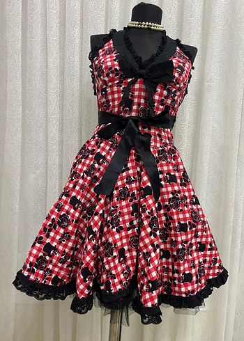 Hell Bunny Gotik elbise - Görsel 3