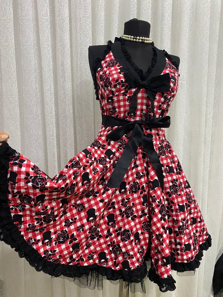 Hell Bunny Gotik elbise - Görsel 2