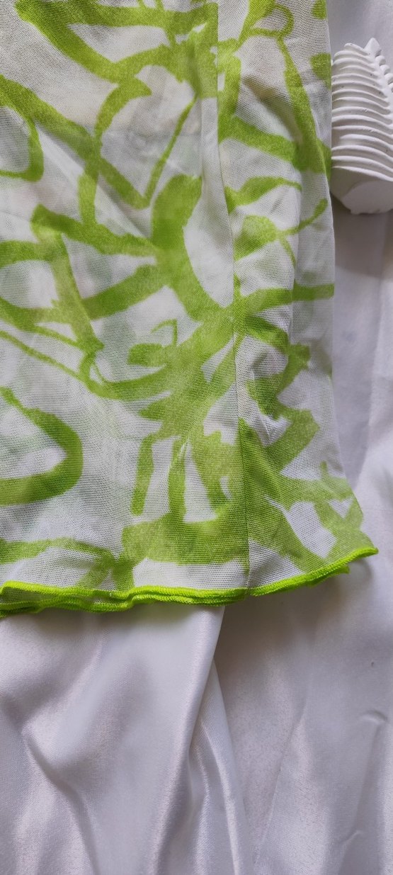 Vintage Önden Drapeli Yeşil Midi Etek - Görsel 4