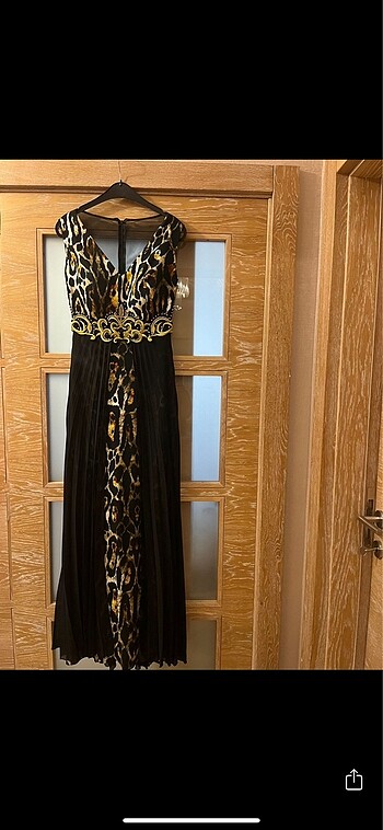 Leoparlı Abiye Elbise