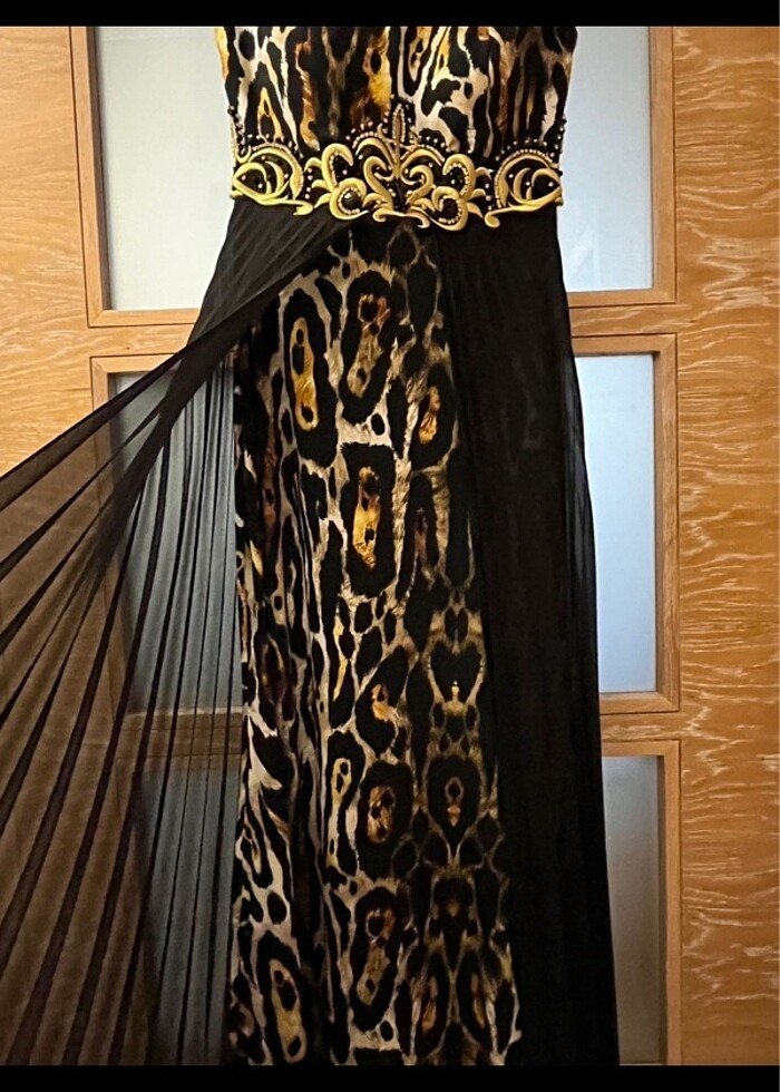 Leoparlı Abiye Elbise - Görsel 3