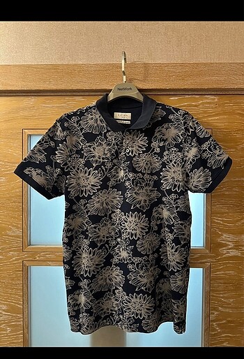 Orijinal Lufian Polo Yaka Çiçekli Erkek T-Shirt