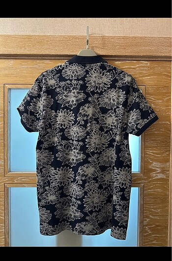 Lufian Orijinal Lufian Polo Yaka Çiçekli Erkek T-Shirt