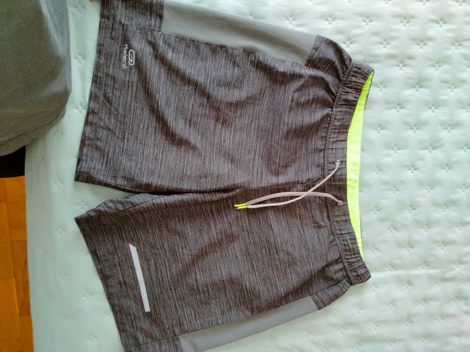 Gri Erkek Spor Midi Şort - Görsel 2