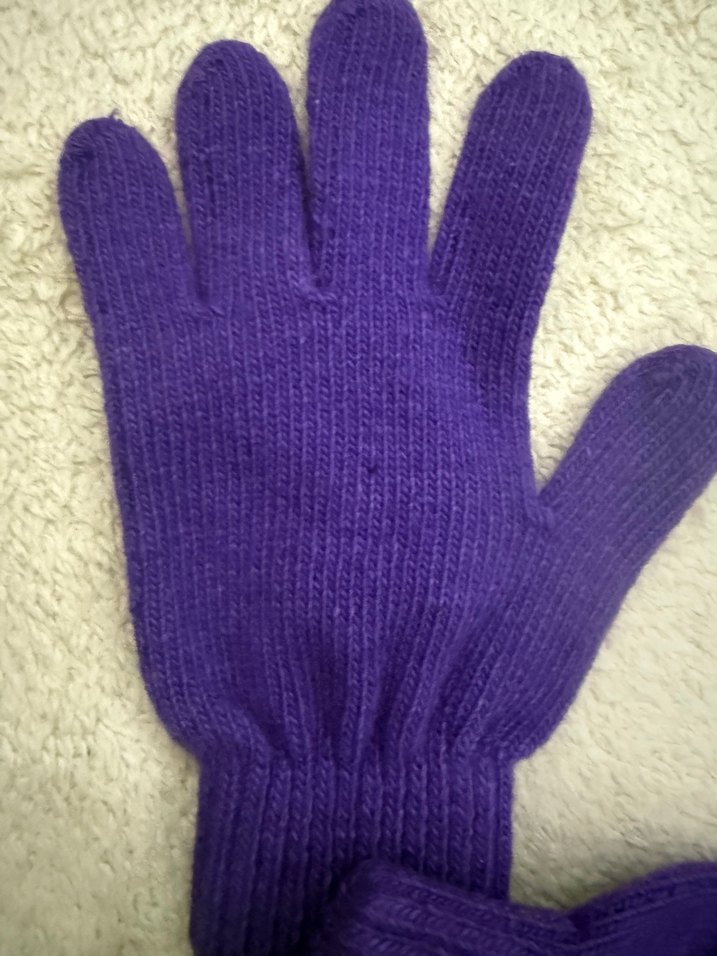 Mor Örgü Kadın Eldiveni - Görsel 2