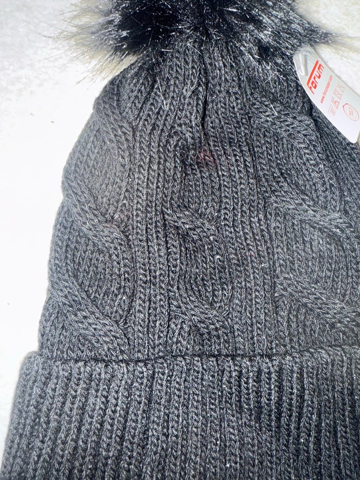 Siyah Örgü Kadın Yün Bere - Görsel 2