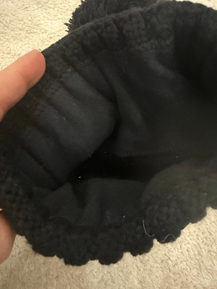 Siyah Kadın Örgü Yün Bere - Görsel 2