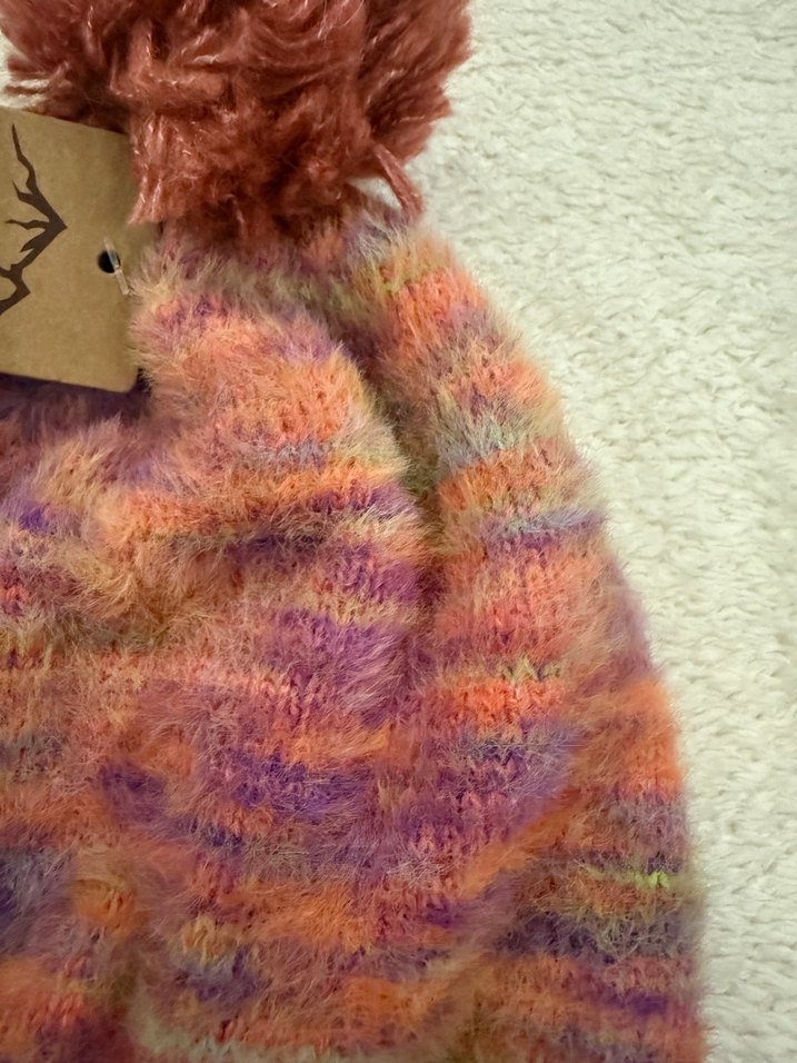 Renkli Bohem Kadın Örgü Bere - Görsel 2