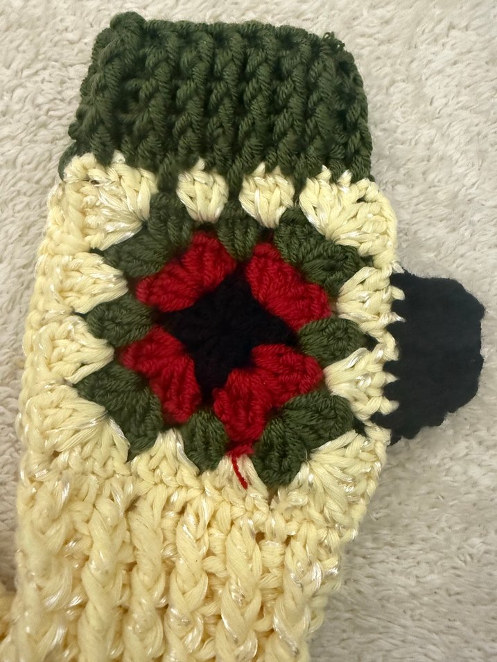 Renkli Bohem Örgü Kadın Eldiveni - Görsel 2