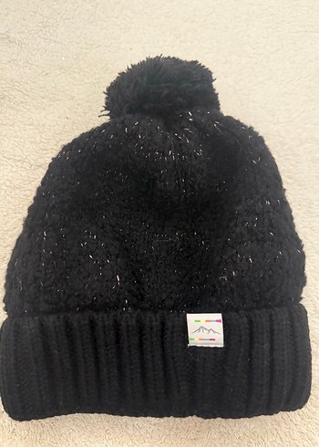 Kadın Siyah Yün Kürklü Bere - Görsel 3