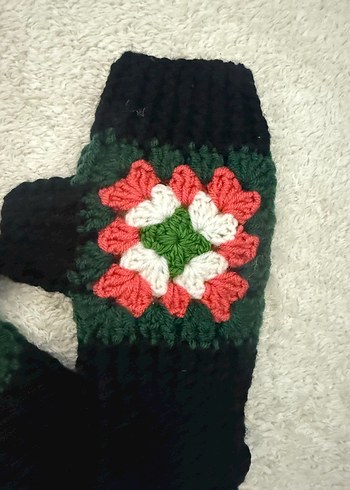 Renkli Bohem Örgü Kadın Eldivenleri - Görsel 2